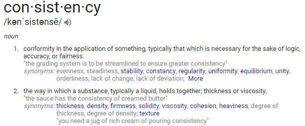 consistency